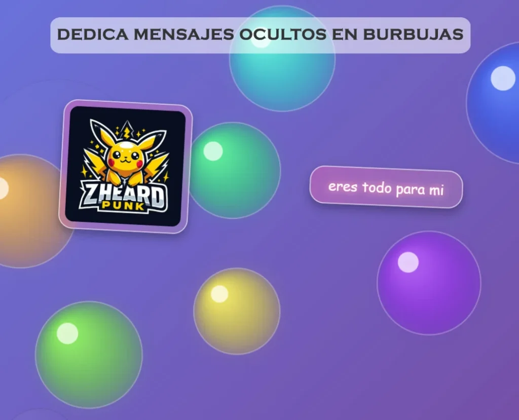 Crea Dedicatoria Romántica con mensajes y burbujas.💕