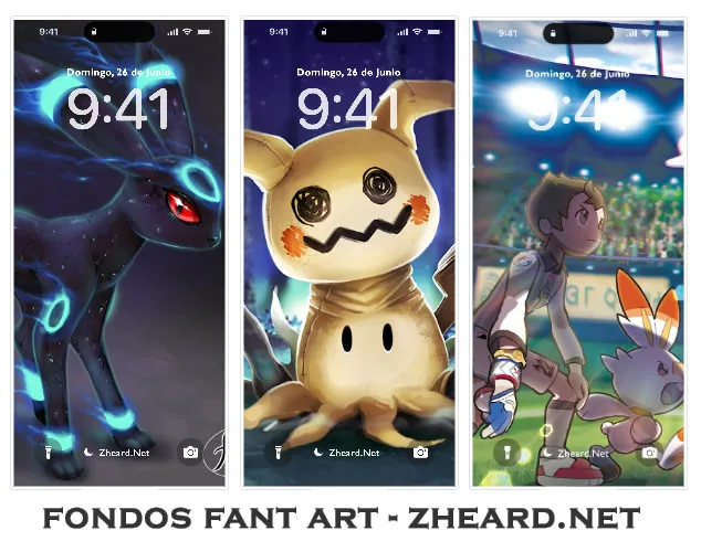 fondos fantart inspirados en Pokemon - Para moviles