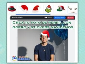 Agrega un gorro navideño a tu foo de perfil