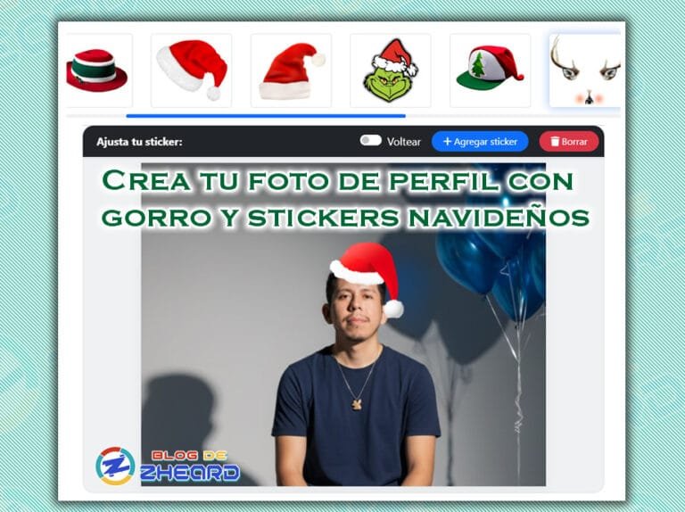 Agrega un gorro navideño a tu foo de perfil