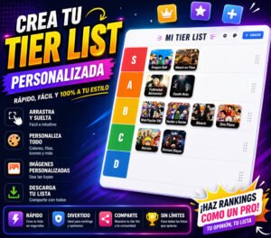 Crear Tier List Online – Ranking Personalizado